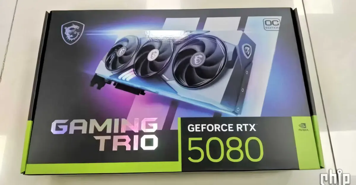 MSI RTX 5080 GAMING Trio: Prime immagini trapelate